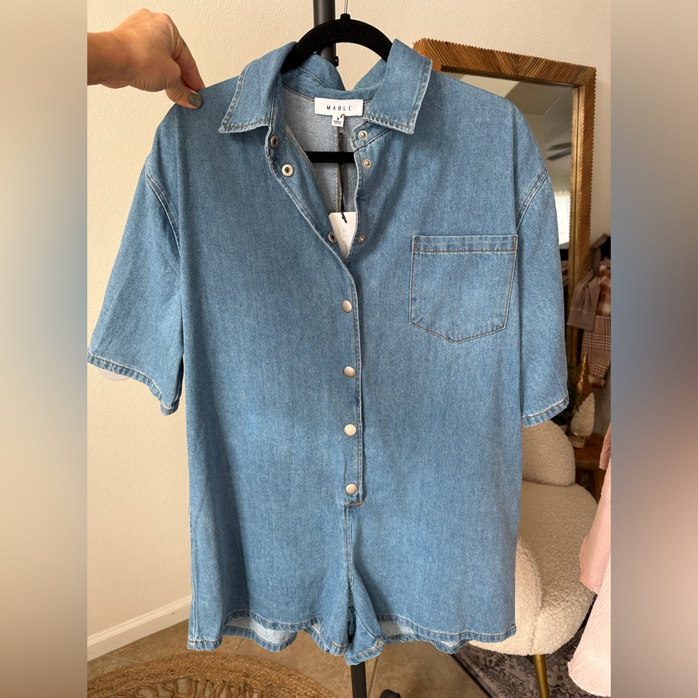 Denim Romper